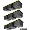 thumbnail image 3 of Koova Overhead Bin Rack for Nine Bins | Overhead Garage Storage Rack to Mount on Ceiling with Adjustable Width | Supports Most Black and Yellow Storage Bins | Easy to Install | Made in USA | 9 Sets, 3 of 7