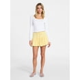 thumbnail image 2 of No Boundaries Bubble Hem Knit Skort, Women's XXS-XXL, 2 of 5