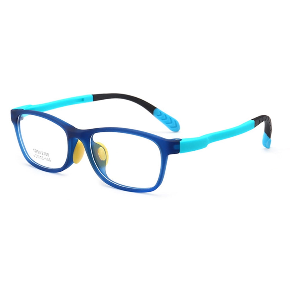 Glasses for Kids Boys Girls Tr90 Square Flexible Frame AntiEyestrain
