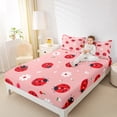 thumbnail image 4 of Castle Fairy Kawaii Ladybug Twin Sheet Sets,Kawaii Floral Daisy Bedding, 4 of 7