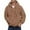 Khaki, variant on Mens Fuzzy Sherpa Hoodie Pullover Sweatshirts Loose Cozy Hooded Sweatshirts Khaki XXXXL