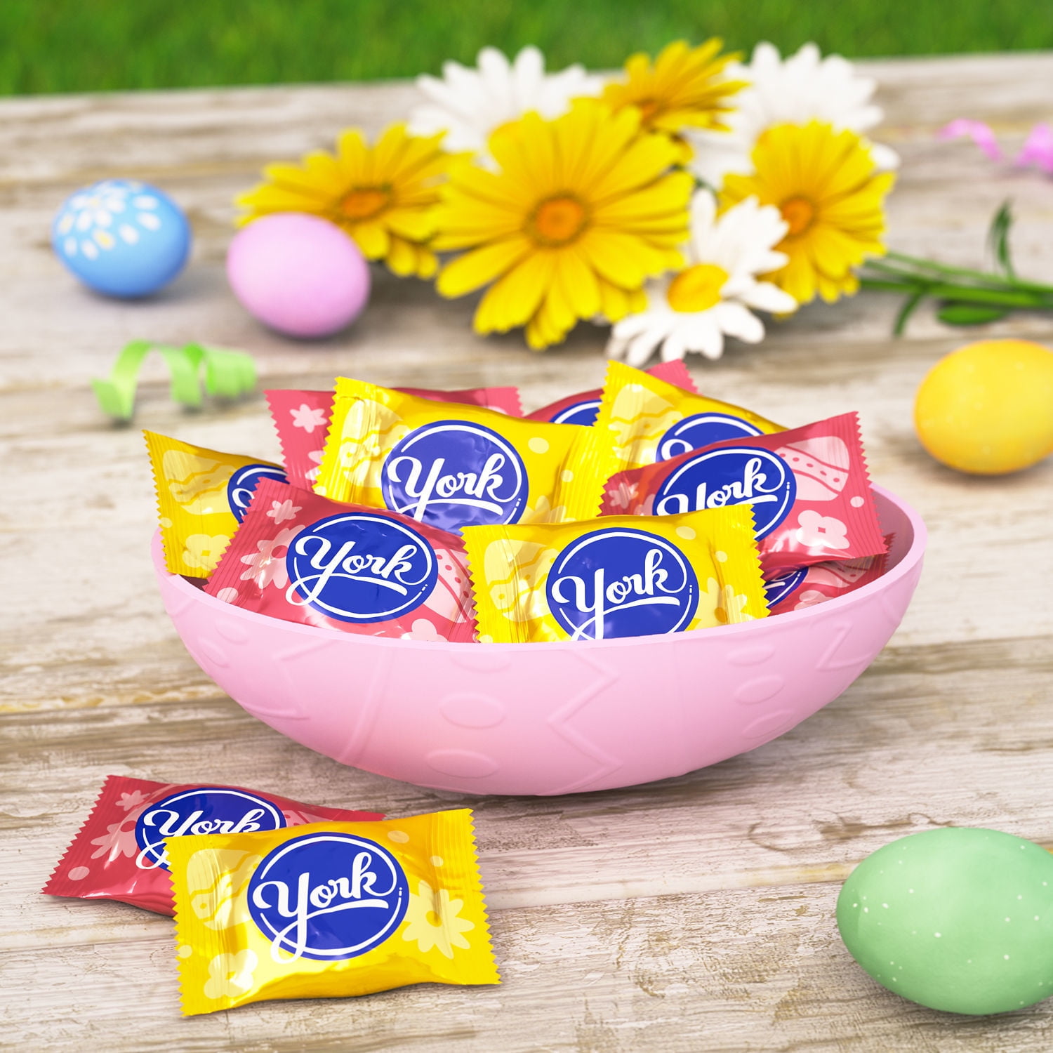 (3 pack) York Dark Chocolate Peppermint Patties Eggs, Easter Candy Bag, 9.6 oz