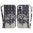 thumbnail image 2 of Case for Motorola Moto X30 Pro 5G Cover Magnetic 3D Pattern Wallet Flip Case With Strap - Grey cat, 2 of 5