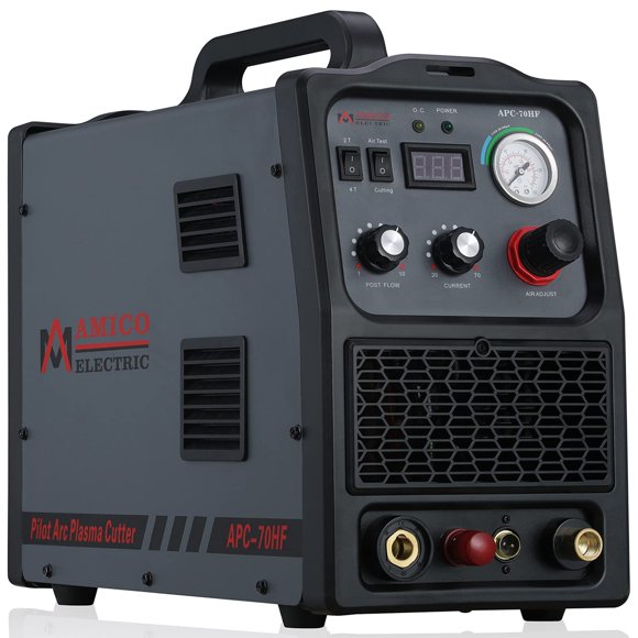 Amico APC-70HF, 70 Amp Non-touch Pilot Arc Air Plasma Cutter, 90~300V Wide Voltage Cutting Machine, 1.2 inch Clean Cut, 80% Duty Cycle.