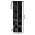 thumbnail image 2 of 4 Tier Standing Bookcase Small Corner Bookcase Rotating Bookshelf with Table Mat, 2 of 12