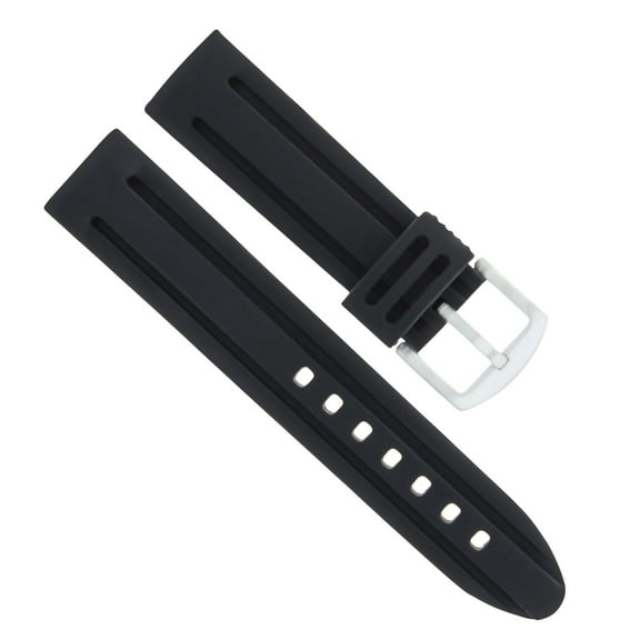 26MM SILICONE RUBBER DIVER WATCH BAND FOR INVICTA 6608,4342 RUSSIAN WATCH BLACK