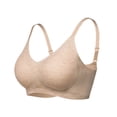 thumbnail image 2 of HVOBTTY Women's Bra Solid Color Wireless Gathered Breathable Comfortable Casual Everyday Daily Wear, L, 2 of 4