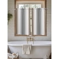 thumbnail image 7 of Tier Curtains 45 Inches Long, Brown Grey Window Treatment Curtain Drapes, Gray Farmhouse Modern Rustic Small Curtain Drapes for Bathroom Laundry Room, 27.5"x45", 2 Panels, 7 of 7