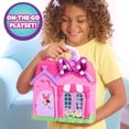 thumbnail image 3 of Disney Jr. Minnie Mouse Mini Mansion Playset Dollhouse, Portable Foldable House with Figures, 12 Pieces, Kids Ages 3 Years and Up, 3 of 8