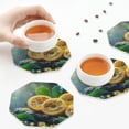 thumbnail image 7 of Pofeuu Fresh Passion Fruit Still Life Print Leather Coasters Set of 6, Round Cups Mugs Mat Pad for Home Kitchen Heat Resistant Drink Coasters,Octagon, 7 of 7