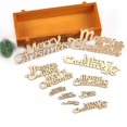 thumbnail image 3 of 2-30 piezas de colgantes de madera natural "Feliz Navidad" hechos a mano, adornos colgantes para fiestas, hogar, fuentes creativas de madera, decoración navideña, 3 of 4