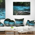 thumbnail image 4 of Designart Blue Pond in Deep Forest - Landscape Photography Throw Pillow - 12x20, 4 of 5