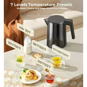 Electric Kettle 1.0L | 7 Temp Control, Cool Touch, Keep Warm, Auto Shut-Off