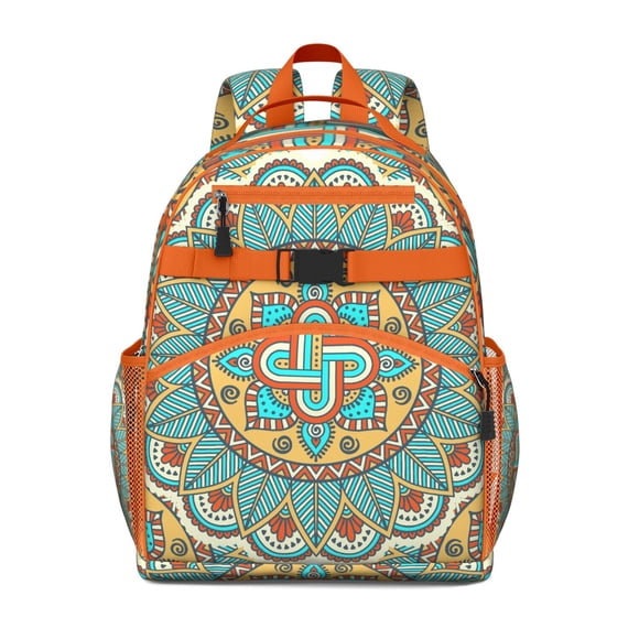 Sac à Dos Étudiant Spirituel Coloré Zen avec Bretelles Réglables, Boucle de Poitrine, Léger et Durable