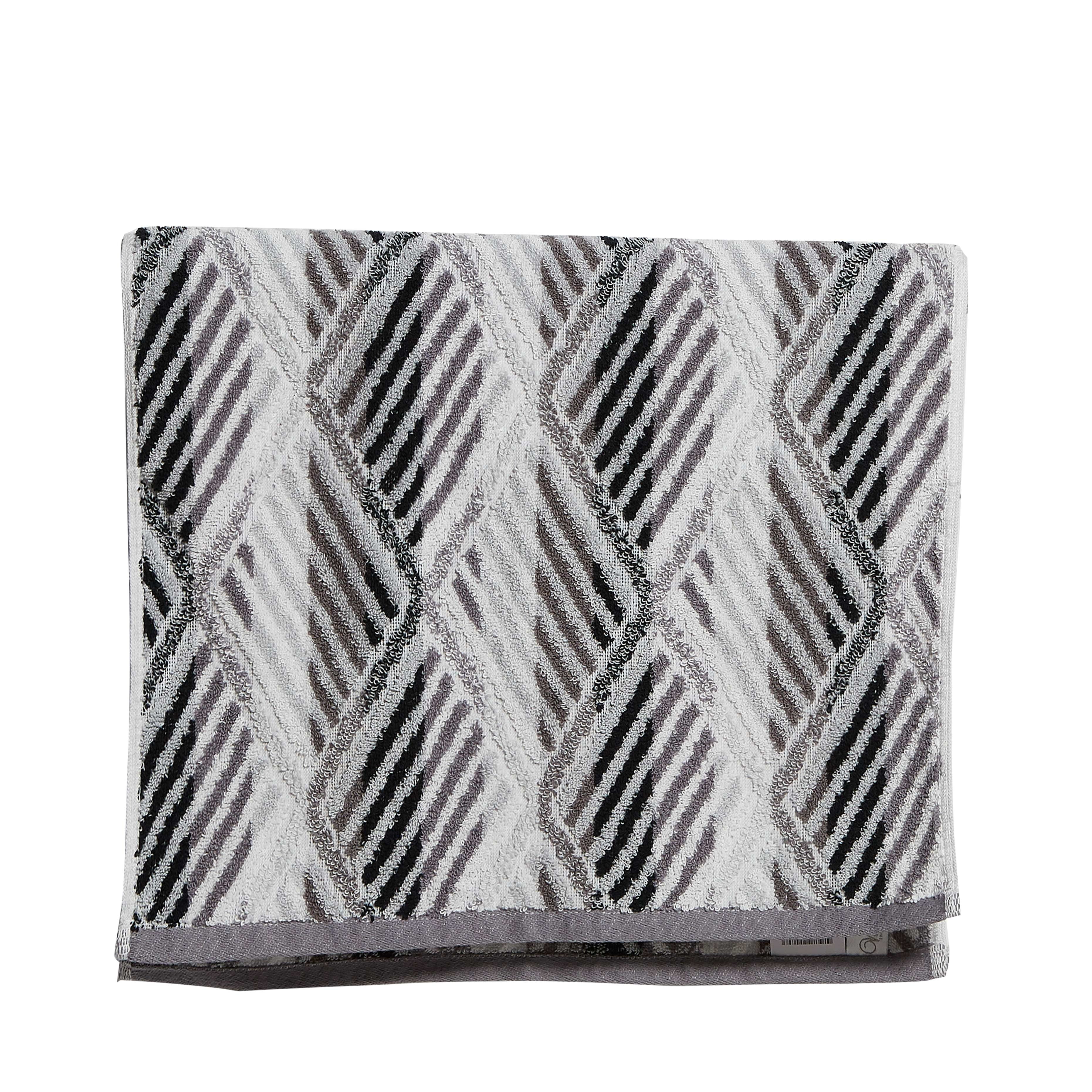 diamond weave linen small hand towel - white