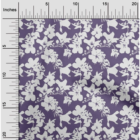 oneOone Cotton Flex Purple Fabric Florals Sewing Craft Projects Fabric Prints By Yard 40 Inch Wide