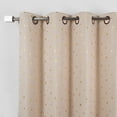 thumbnail image 4 of Aurora Home Golden Enchanted Unicorn Blackout Curtains Beige - 63, 4 of 5