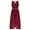 Burgundy, variant on Little Girls Sleeveless V Neck Keyhole Rhinestones Maxi Jumpsuit Romper for Party Navy_Blue 14