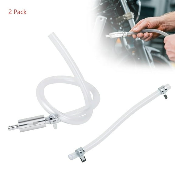 CNDRLEF Brake Bleeder Hose Kit, 2-Pack One-Way Check Valve Tube with Clamps, 19.7 in Clear Hose for Car, Motorcycle & Hydraulic Clutch/Brake Bleeding