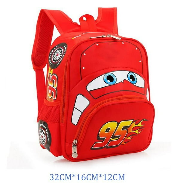 Lightning McQueen-Mochila escolar con dibujos animados para niños, morral escolar con diseño de coche en 3D, para escuela primaria, guardería xuanjing unisex