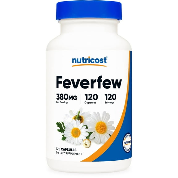 Nutricost Feverfew Capsules 380mg, 120 Capsules, Vegetarian Friendly, Non-GMO & Gluten Free