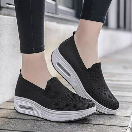 

Yedhsi Fashion Women Mesh Casual Shoe Thick Bottom Rocking Shoe Student Working Women s Sneakers