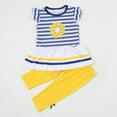 thumbnail image 3 of Gerichy 2Pcs Baby Girls Kids Cute Flower T-Shirt Tops+Shorts Pants Outfits Summer Clothes 1-8Y, 3 of 6