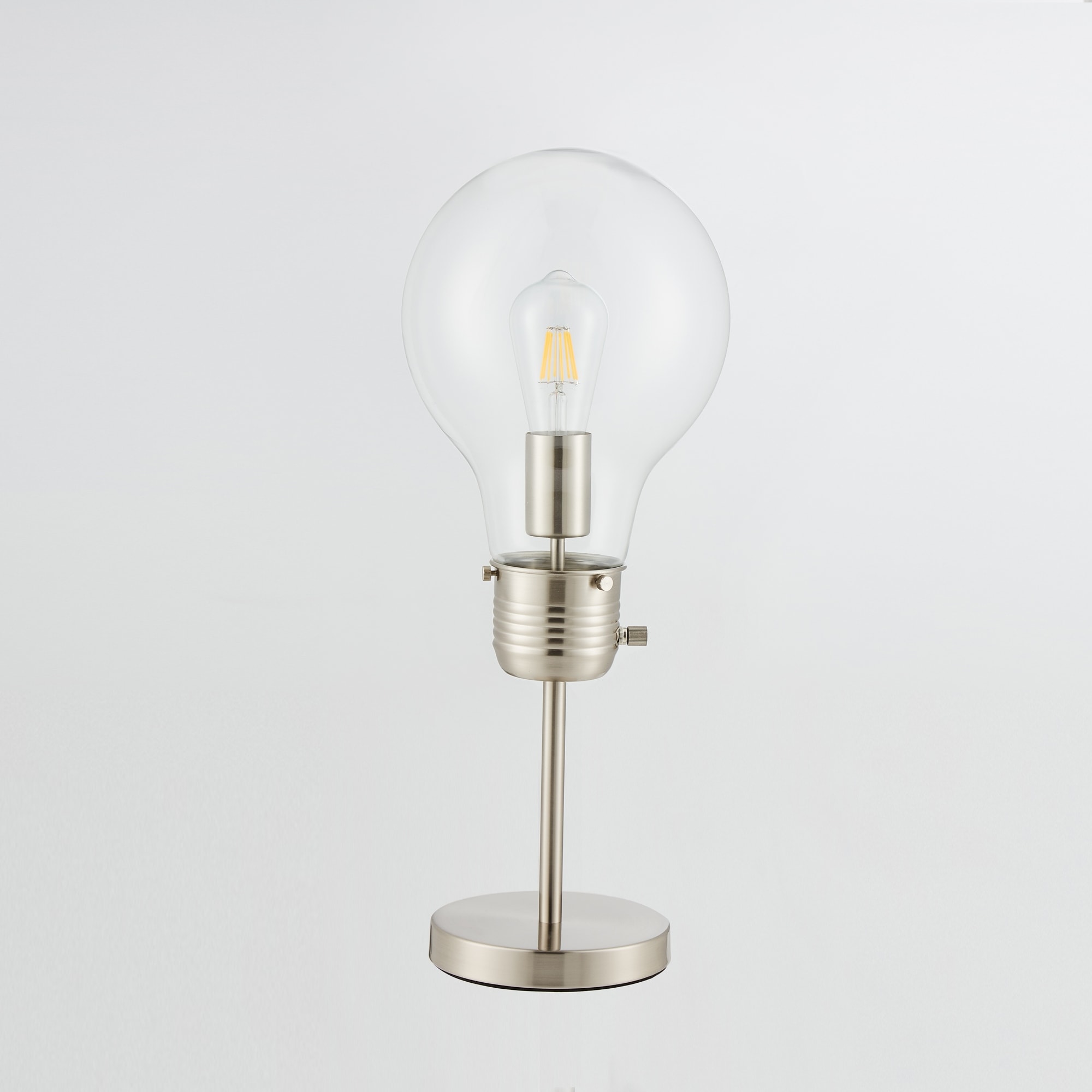 CO-Z 17" Bulb-in-a-Bulb Table Lamp Desk Lamp-Brushed Nickel/Dark Nickel Brushed Nickel Nickel - image 5 of 5