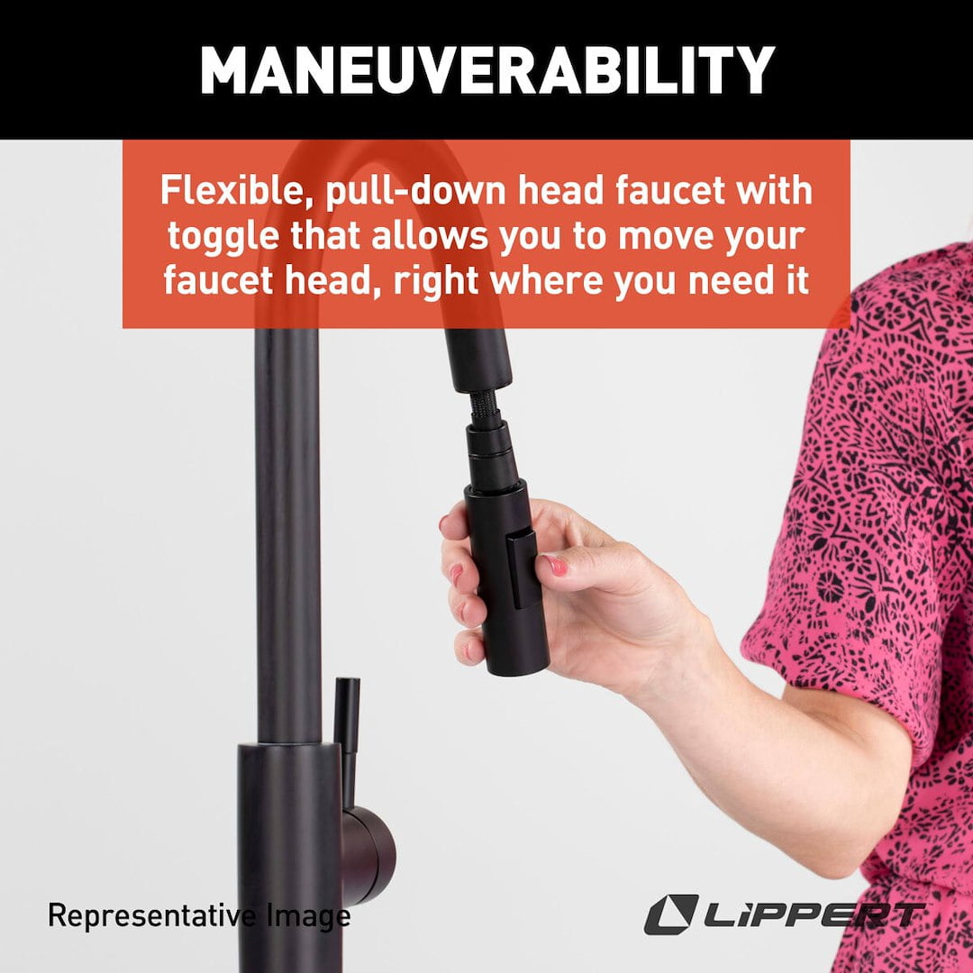 Lippert Flow Max Stainless Steel RV Kitchen Faucet