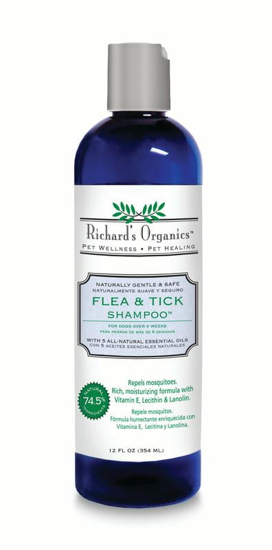 Richard's Organics Flea and Tick Shampoo for Dogs, 12 oz. - Walmart.com
