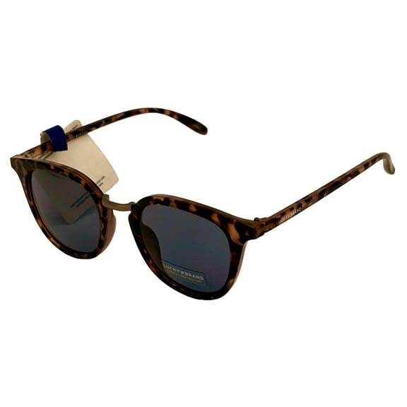 Lucky Brand Womens Black Tortoise Plastic Square Sunglass, Smoke Lens Pico