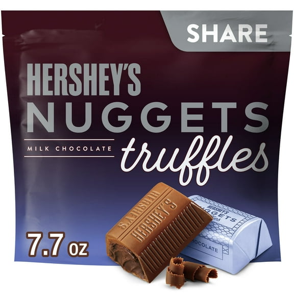 Hershey's Nuggets Milk Chocolate Truffles Candy, Share Pack 7.7 oz