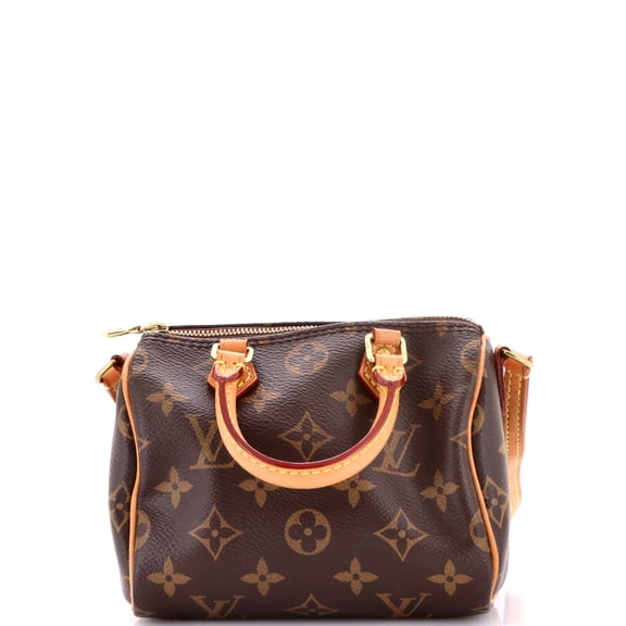 Pre-Owned Speedy Bandouliere Bag Monogram Canvas Nano By Rebag