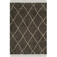 thumbnail image 2 of SAFAVIEH Moroccan Fringe Lavern Geometric Shag Area Rug, Grey/Cream, 5'1" x 7'6", 2 of 6