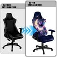 thumbnail image 5 of Xoenoiee Galaxy Butterfly Moon Rose Flower Pattern Gaming Chair Cover Set, Stretchable Game Chair Slipcovers with 2 Armrest Covers, Scratch-Proof Gamer Desk Chair Covers for Computer Office Seat, 5 of 7