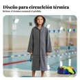 thumbnail image 3 of Abbraccia Poncho cálido con capucha para niños, entrenamiento acuático, toalla de secado rápido, bata de spa de invierno para adultos., 3 of 6
