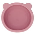 thumbnail image 2 of Tazón de silicona de grado alimenticio para bebés, con forma de oso de dibujos animados, con ventosa, color rosa, 2 of 14