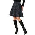 thumbnail image 5 of INSPIRE CHIC Women's Skirt Elastic Waist Knee Length Worsted A Line Skirt M Navy Blue, 5 of 7