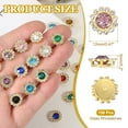 thumbnail image 2 of 12mm Sunflower Diamond Sew on Rhinestones, 150 Pcs Rhinestone Sequin Embellishments Crystal Glass Metal Base for Bedazzling, Light Purple, 2 of 7