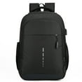 thumbnail image 1 of Mochila para portátil de viaje, mochila para portátil con puerto de carga USB, color negro, 1 of 6