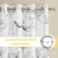 thumbnail image 6 of Green Beige Spring Floral Kitchen Curtains Window Panels, Luxury Botanical Summer Insulated Window Treatment Curtain, Grommet Curtains for Bedroom/Living Room/Bathroom, 2 Piece 42"Wx45"L, 6 of 8