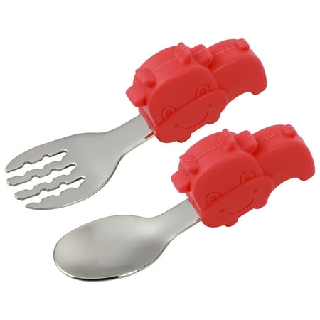 

HOMEMAXS 1 Set Baby Essentials Spoon Fork Set Durable Practical Kids Spoon Fork Set