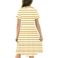 thumbnail image 5 of HOMADLES Summer Kids Girls Dresses Crewneck Soft Stretch, Sundress Yellow 9 T, 5 of 7