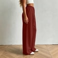 thumbnail image 5 of Jovrlynd Women Sweatpants Wide Leg Drawstring Pockets High Waisted Pleated Baggy Pants Fashion Casual Sweatpants, S-2XL, 5 of 7