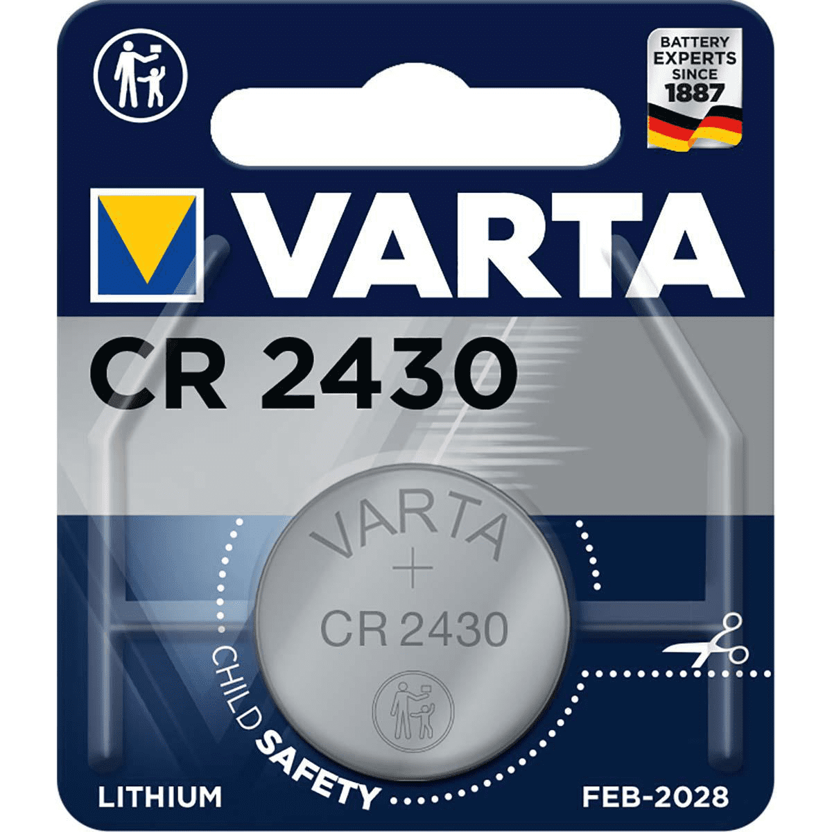 50x CR2430 Lithium Knopfzelle 3V CR 2430 VARTA lose 
