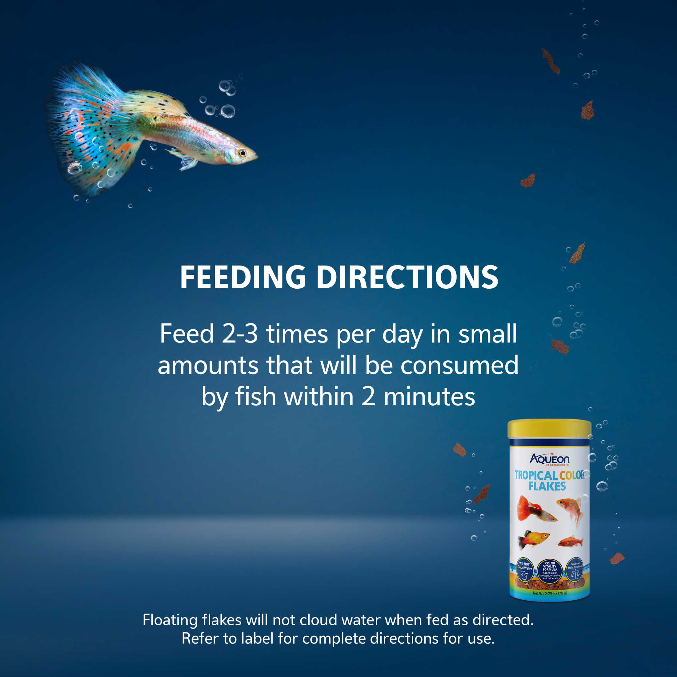 Aqueon Tropical Color Flakes Fish Food, 2.75 Ounces photo 7