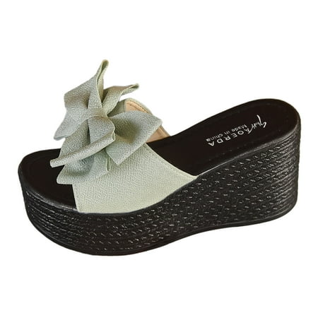 Jungdeepe Ladies Summer Solid Colour Big Bow Fish Lace up Sandals for Women Flat Women Slide Sandals Adjustable Womens Sandals Outdoor Lifestyle Wedges Shoes for Women Sandals S for Women Sandals