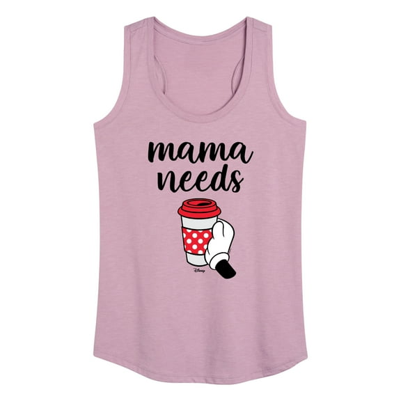 Mickey & Friends - Mama Needs Coffee - Women's Racerback Tank Top