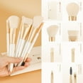 thumbnail image 2 of DUcare 7-Piece Professional Travel Makeup Brush Set – Compact Luxury Brushes with Beige-Accented Pouch, 2 of 11