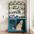 thumbnail image 2 of 40" Large Dog Crate Furniture - Solid Wood Indoor Kennel Cage for Extra-Large Dogs w/Storage Shelves, Eco-Friendly Water-Based Paint, Durable Pet House, Dog Crate Furniture, 2 of 8
